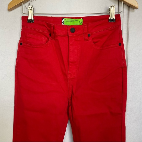 Sandrine Rose FREE PEOPLE Skinny Jeans Blood Red Cotton & Elastane Denim Sz 26 - Picture 3 of 8